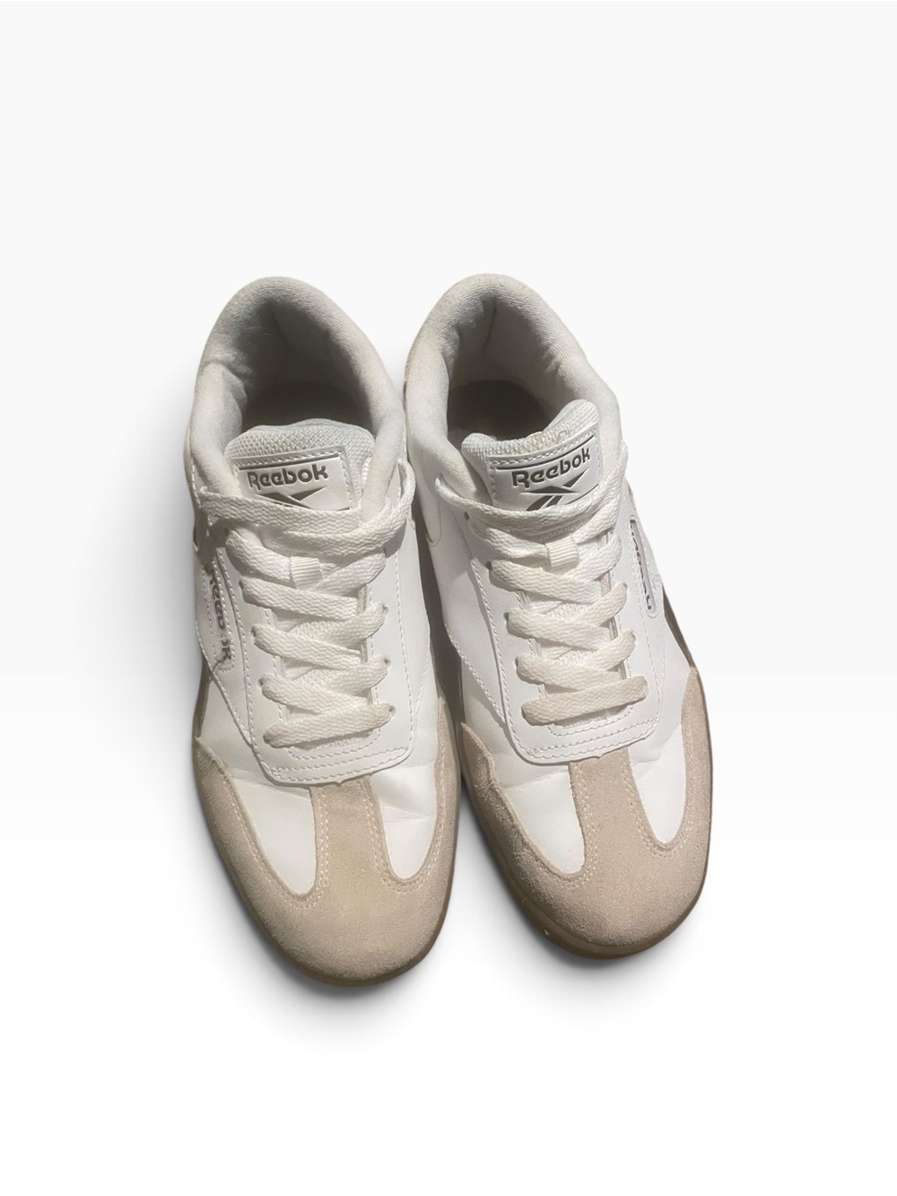 Reebok womens White & grey Low-Top Sneakers size 8 excellent condition